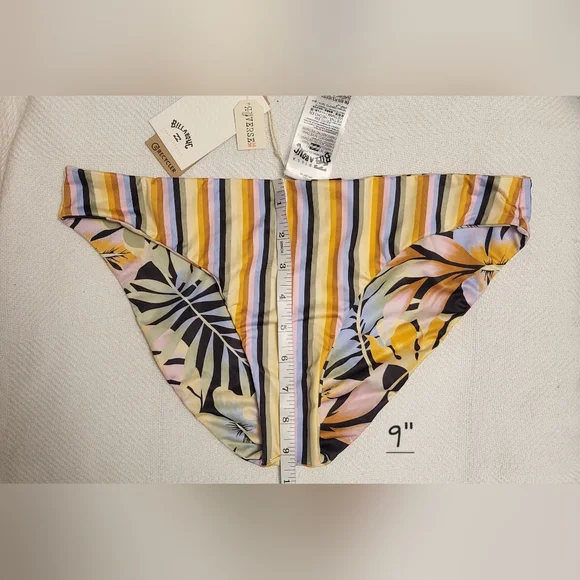 Billabong Swim Postcards From Paradise Lowrider Reversible Bikini Bottoms Large - Picture 13 of 17